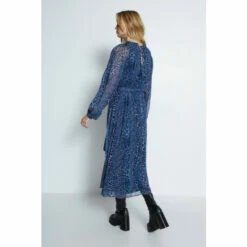 Warehouse Animal Relaxed Pleated Midi Dress For Female -Warehouse Sales Store unnamed file 100