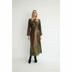 Warehouse Drapey Iridescent Sequin Twist Neck Midi Dress For Female -Warehouse Sales Store unnamed file 1000