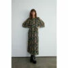 Warehouse Floral Pleated Belted Maxi Dress For Female