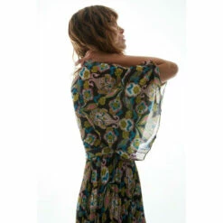 Warehouse Floral Pleated Belted Maxi Dress For Female -Warehouse Sales Store unnamed file 1002