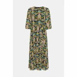 Warehouse Floral Pleated Belted Maxi Dress For Female -Warehouse Sales Store unnamed file 1004