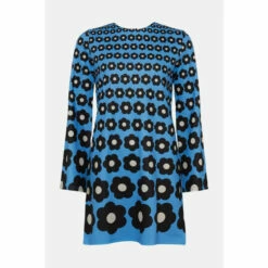 Warehouse Retro Placement Print Shift Dress For Female -Warehouse Sales Store unnamed file 1044