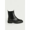 Warehouse Real Leather Double Stitch Chelsea Boot For Female
