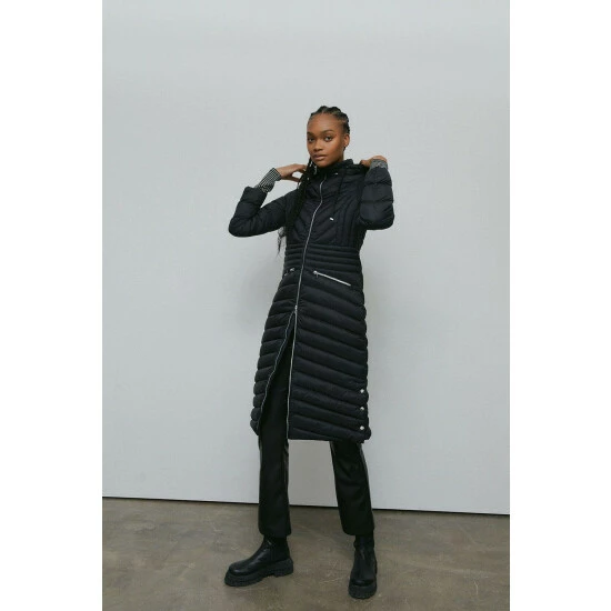 Warehouse Lightweight Maxi Packable Padded Jacket For Female 7 Warehouse Lightweight Maxi Packable Padded Jacket For Female - Image 5