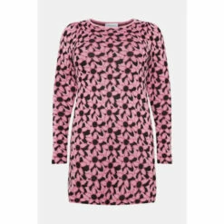 Warehouse Plus Size Recycled Shadow Floral Knitted Dress For Female -Warehouse Sales Store unnamed file 1105