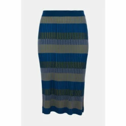 Warehouse Plus Size Colour Block Plated Rib Knit Skirt For Female -Warehouse Sales Store unnamed file 1110