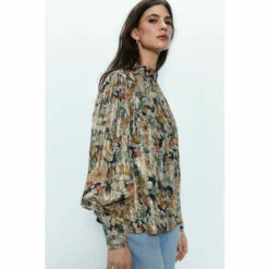 Warehouse Sparkle Floral Jacquard Blouse For Female -Warehouse Sales Store unnamed file 112