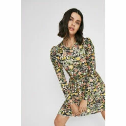 Warehouse Printed Puff Sleeve Short Dress For Female -Warehouse Sales Store unnamed file 1159