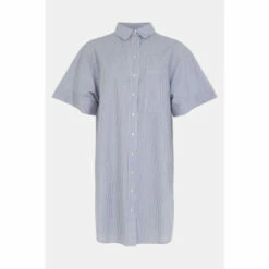 Warehouse Cotton Stripe Mini Shirt Dress For Female -Warehouse Sales Store unnamed file 1198