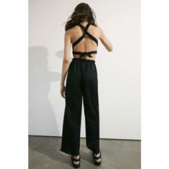 Warehouse Cotton Cross Back Cut Out Jumpsuit For Female -Warehouse Sales Store unnamed file 1208