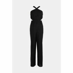 Warehouse Cotton Cross Back Cut Out Jumpsuit For Female -Warehouse Sales Store unnamed file 1209