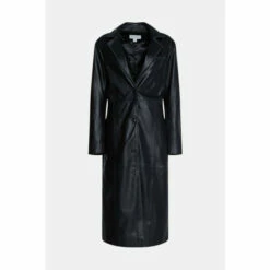 Warehouse Premium Real Leather Contrast Stitch Duster Coat For Female -Warehouse Sales Store unnamed file 121