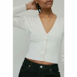 Warehouse Wide Rib V Neck Knit Cardigan For Female -Warehouse Sales Store unnamed file 1217