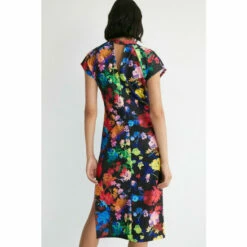 Warehouse Floral Twist Neck Jersey Crepe Midi Dress For Female -Warehouse Sales Store unnamed file 1239