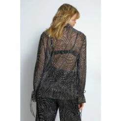 Warehouse Metallic Plisse Animal Shirt Co-ord For Female -Warehouse Sales Store unnamed file 1246