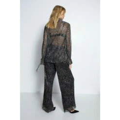 Warehouse Metallic Plisse Animal Trouser Co-ord For Female -Warehouse Sales Store unnamed file 1267