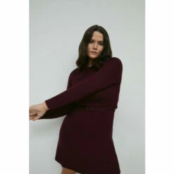 Warehouse Plus Scallop Collar Ponte Mini Dress For Female -Warehouse Sales Store unnamed file 1312