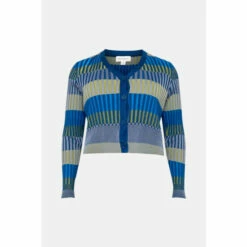 Warehouse Plus Size Colour Block Plated Rib Knit Cardigan For Female -Warehouse Sales Store unnamed file 1322