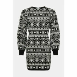 Warehouse Geo Flower Knit Short Dress For Female -Warehouse Sales Store unnamed file 1410