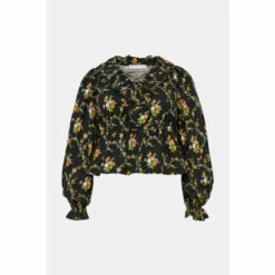 Warehouse Plus Size Floral Ruffle Detail Lace Up Blouse For Female 10 Warehouse Plus Size Floral Ruffle Detail Lace Up Blouse For Female -Warehouse Sales Store unnamed file 1438