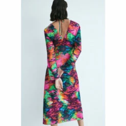 Warehouse WH X Kimberley Burrows Burrows Printed Satin Maxi Dress For Female -Warehouse Sales Store unnamed file 1464