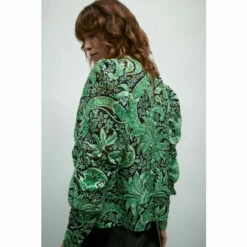Warehouse WH X William Morris Society Floral Burnout Puff Sleeve Top For Female -Warehouse Sales Store unnamed file 1470