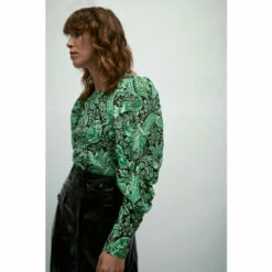 Warehouse WH X William Morris Society Floral Burnout Puff Sleeve Top For Female -Warehouse Sales Store unnamed file 1473