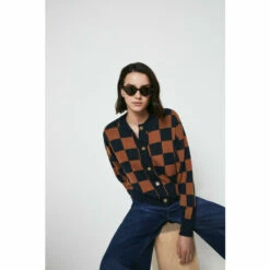 Warehouse Checkerboard Cardigan For Female -Warehouse Sales Store unnamed file 1485