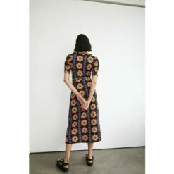 Warehouse Floral Placement Frill Neck Midi Dress For Female -Warehouse Sales Store unnamed file 1500