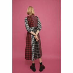 Warehouse Check Mix Corset Detail Midi Dress For Female -Warehouse Sales Store unnamed file 1506