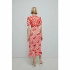 Warehouse WH X Petite Rose England Floral Stripe Print Midi Dress For Female -Warehouse Sales Store unnamed file 1516