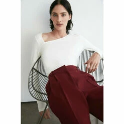 Warehouse Asymmetric Neck Long Sleeve Top For Female -Warehouse Sales Store unnamed file 1530