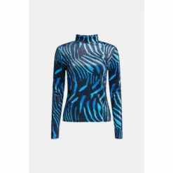 Warehouse Zebra Print Velvet Funnel Neck Top For Female -Warehouse Sales Store unnamed file 1553