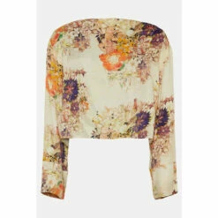 Warehouse Petite WH X The British Museum: The Charles Rennie Mackintosh Collection Open Back Drape Blouse For Female -Warehouse Sales Store unnamed file 1569