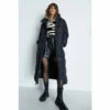 Warehouse Zip Through Longline Padded Coat For Female