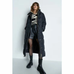 Warehouse Zip Through Longline Padded Coat For Female