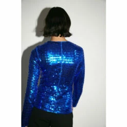 Warehouse Rectangle Sequin Cut Out Top For Female -Warehouse Sales Store unnamed file 1580