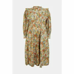 Warehouse Plus Size Paisley Lace Insert Midi Dress For Female -Warehouse Sales Store unnamed file 1603