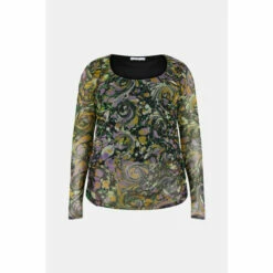 Warehouse Jemma Lewis X Wh Plus Size Marble Scoop Mesh Top For Female -Warehouse Sales Store unnamed file 1618