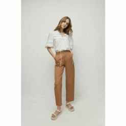 Warehouse Twill Tuck Front Chino Trouser For Female -Warehouse Sales Store unnamed file 1638