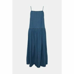 Warehouse Petite Denim Dropped Waist Cami Midi Dress For Female -Warehouse Sales Store unnamed file 1642