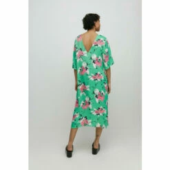 Warehouse Satin Button Midi Dress In Floral For Female -Warehouse Sales Store unnamed file 1646