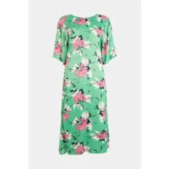 Warehouse Satin Button Midi Dress In Floral For Female -Warehouse Sales Store unnamed file 1647