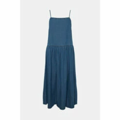 Warehouse Denim Dropped Waist Cami Midi Dress For Female -Warehouse Sales Store unnamed file 1657