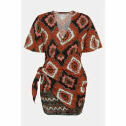 Warehouse Wrap Ruched Mini Dress For Female -Warehouse Sales Store unnamed file 1672