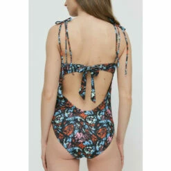 Warehouse Abstract Floral Ribbed Tie Shoulder Swimsuit For Female -Warehouse Sales Store unnamed file 1713