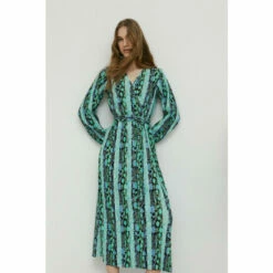 Warehouse Floral Plisse Wrap Midi Dress For Female -Warehouse Sales Store unnamed file 1726