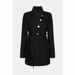Warehouse Wrap Belted Short Coat For Female -Warehouse Sales Store unnamed file 173