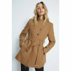 Warehouse Wrap Belted Short Coat For Female -Warehouse Sales Store unnamed file 176