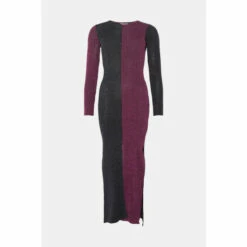 Warehouse Metallic Colourblock Knit Midi Dress For Female -Warehouse Sales Store unnamed file 1816